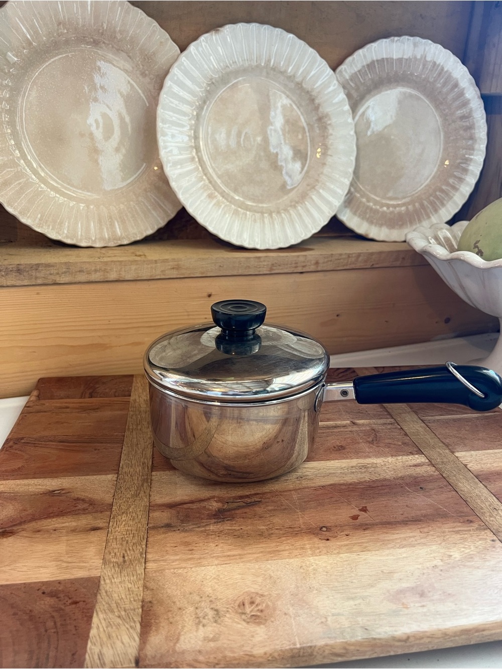 Revere ware stainless pan lidded cookware saucepan 1 quart